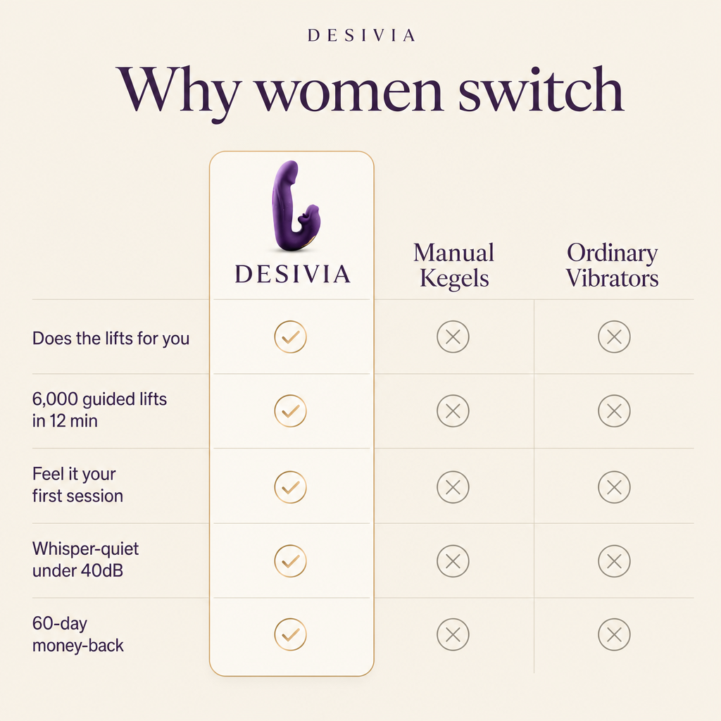 Why women switch — Desivia vs manual Kegels vs ordinary vibrators